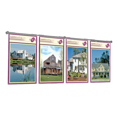 Hook-on x4 A4P poster holders 